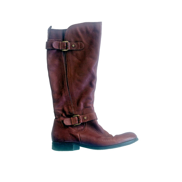 Naturalizer N5 Comfort Woman Riding Boots Equestrian Tall Leather Buckle Size 10 - Picture 1 of 7